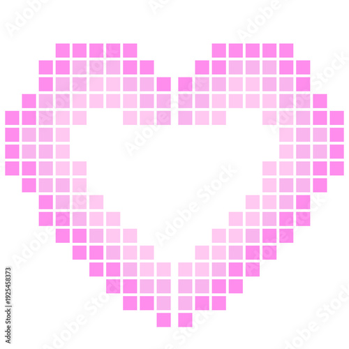 Pastel Pixel Heart Mosaic