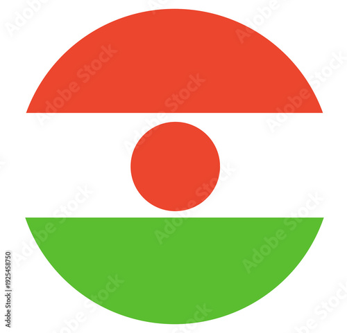 Free Download Round flag of Niger isolated in circle shape. - GFXLoad