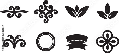 Ornate icon set, 7 elements