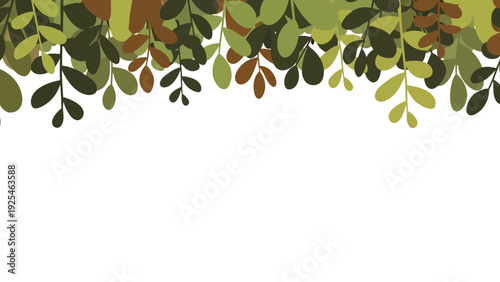 Hanging Green Leaves Form a Leafy Canopy.