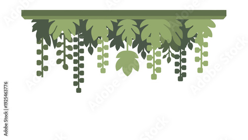 Hanging Plant with Trailing Vines and Berries.