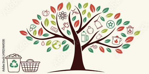 A vibrant tree symbolizing sustainable living and eco-friendly practices