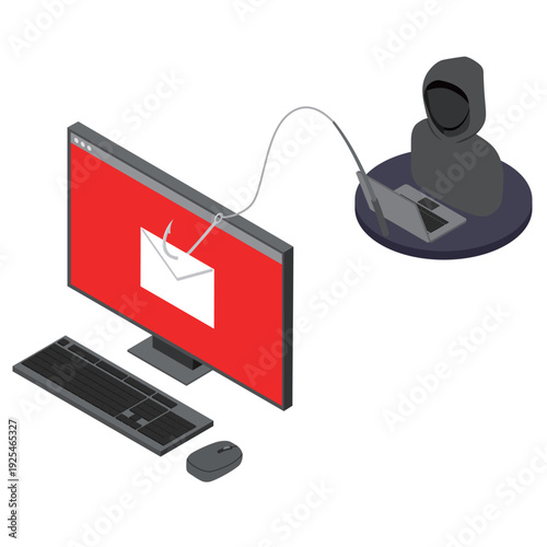 フィッシングメール・アイソメトリック