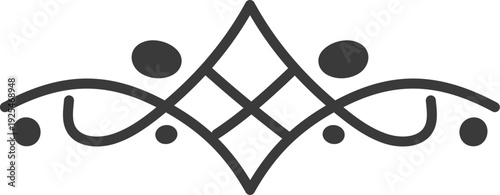 Modern ornamental accent divider suitable for invitations and branding layouts.