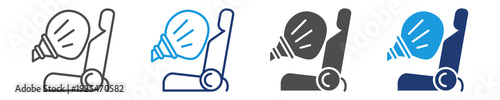 air bag icon set multiple style