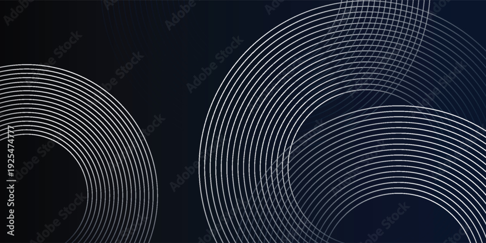 Foto Blue abstract background with glowing circles
