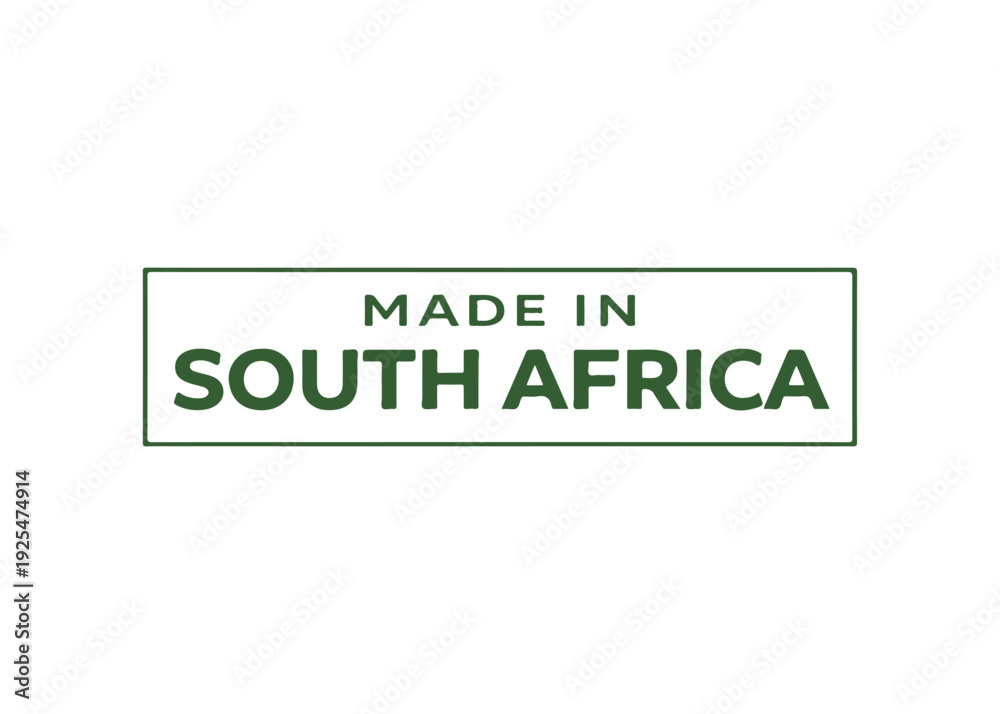 Fototapeta premium Made in South Africa label vector Made in vector label icon on a white background