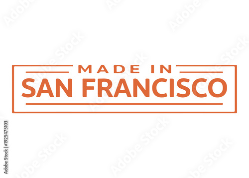 Made in San Francisco label vector
Made in vector label icon on a white background