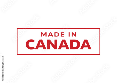 Made in Canada label vector
Made in vector label icon on a white background