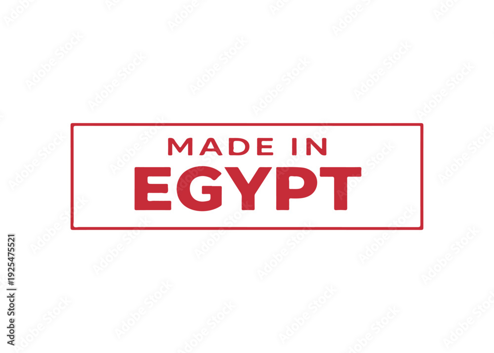 Fototapeta premium Made in Egypt label vector Made in vector label icon on a white background