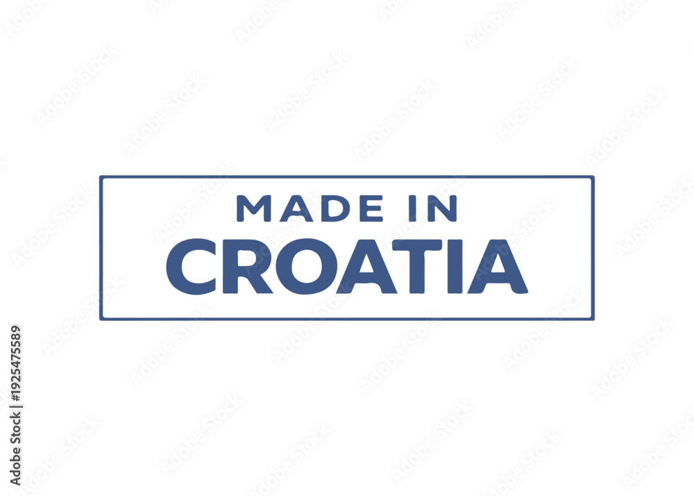 Fototapeta premium Made in Croatia label vector Made in vector label icon on a white background
