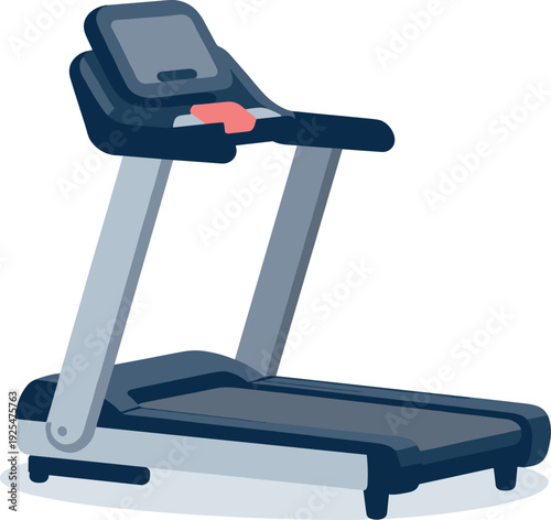 Illustration of a treadmill on a white background for exercise and fitness
