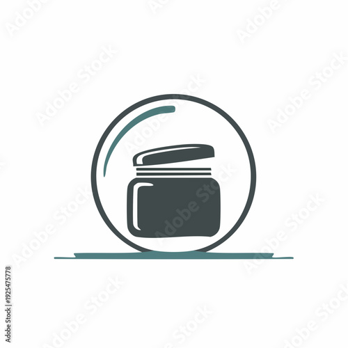 Cosmetic cream jar icon representing beauty and skincare products