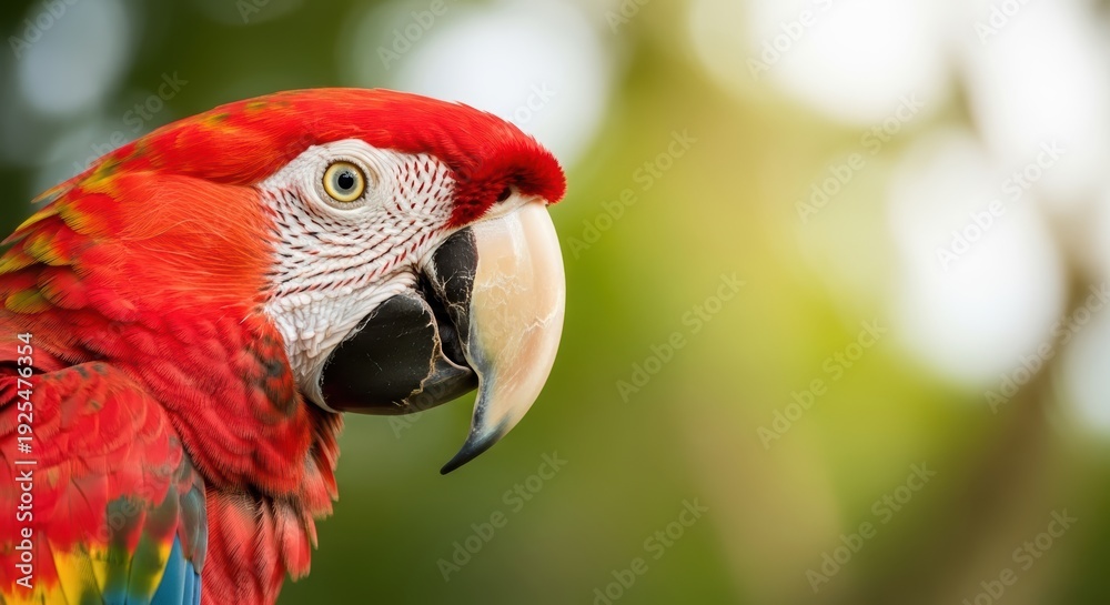 Obraz premium Close Up Vibrant Macaw Parrot Headshot