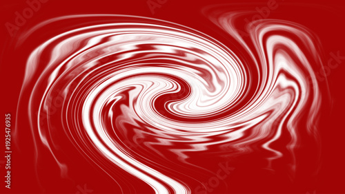 Abstract vortex background with red white swirling fluid wave lines, dynamic motion depth effect, and vibrant artistic geometric layout