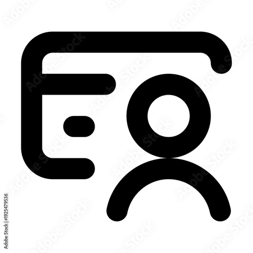 User Account and Bank Card Linear Vector Icon for Personal Finance. Cardholder Profile Symbol. 24 x 24 px pixel perfect, editable stroke.