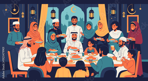 A diverse group of people gathered around a table for a meal together.