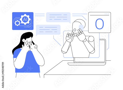 AI Speech Therapy Tools abstract concept vector illustration.