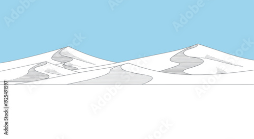 Desert Sand Dunes Under Blue Sky