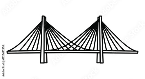 Cable-stayed Bridge with Twin Towers