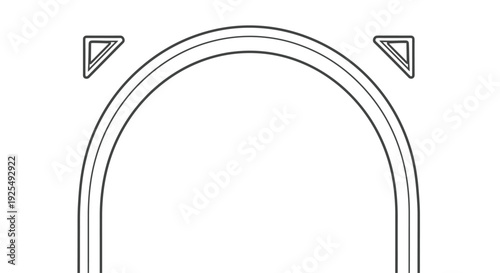 Archway Rainbow with Corner Triangles