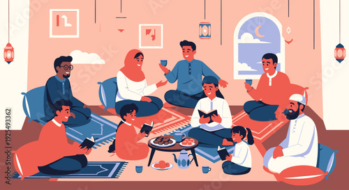 A group of people sitting together on the floor in a cozy room.