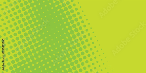 Dots halftone green color pattern gradient texture with technology digital background. Dots pop art comics with nature graphic design. vector illustration eps10