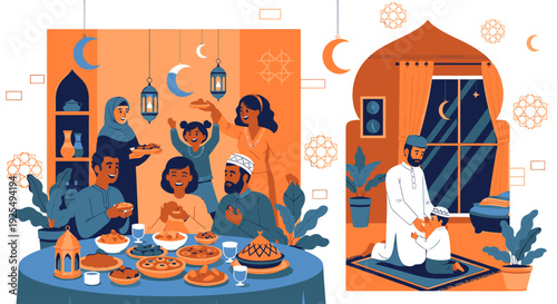 Ramadan celebration with family and friends.