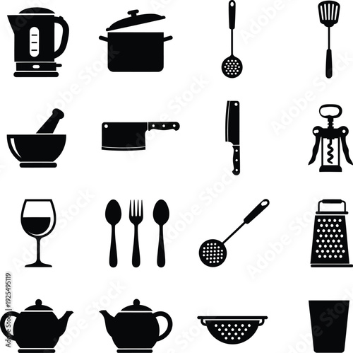 set of kitchen tools