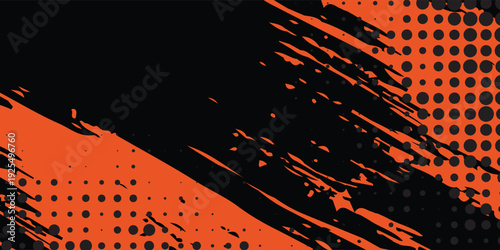 Orange brush background for banner, wallpaper, sales banner and poster. vector illustration pattern modern design eps10