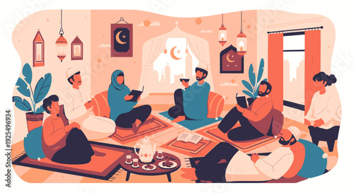 people sitting on floor in living room.