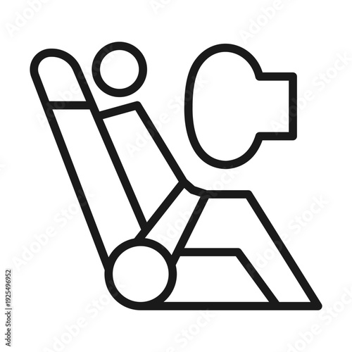 Airbag Safety Car Icon Set