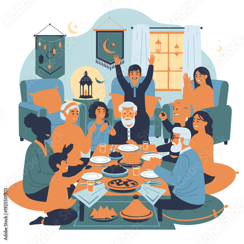 A diverse group of people celebrating together.