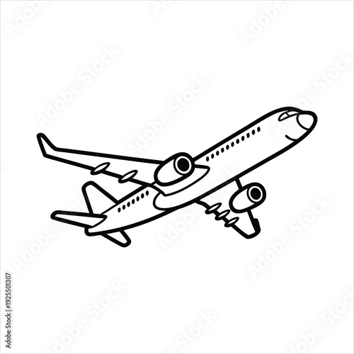 Airplane soaring through the sky in smooth flight