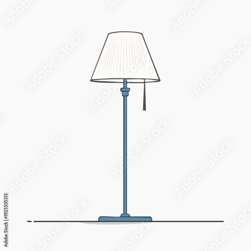 Elegant floor lamp with pleated shade, perfect for ambient lighting in any room