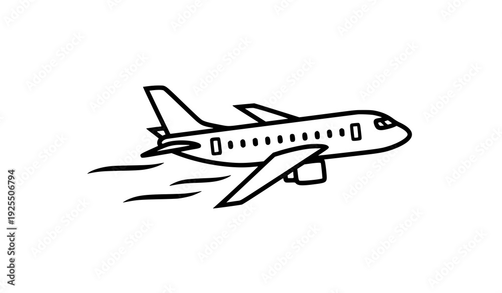 custom made wallpaper toronto digitalSimple flying airplane outline travel icon vector