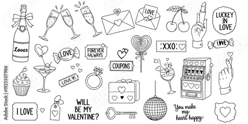 Valentine’s Day romantic illustration, love holiday artwork, festive celebration design tribute, cultural tradition graphic, relationship affection concept, heart motif theme flat vector illustration