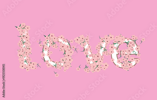 love pink flower background