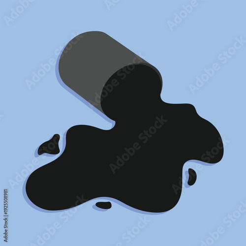 Background of crude oil spilled in a barrel