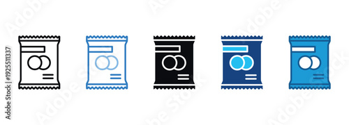 Snacks Icon Set Multiple Style Of