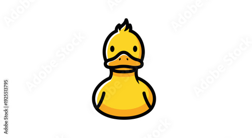 Yellow Rubber Duck Toy Cartoon Character.