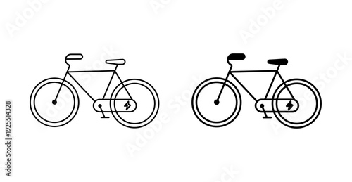 Electric Bicycle Eco Transport Icon