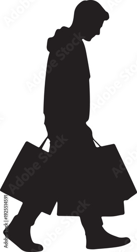 Businessman Running on Arrow toward Success Silhouette. Goal Achievement and Success Business Concept.