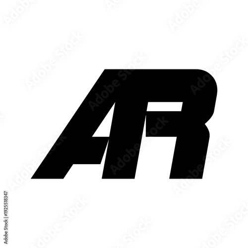 Letter AR logo icon isolated on white background