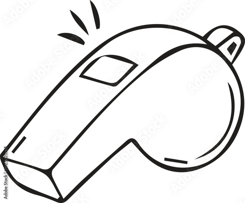 Hand drawn whistle doodle illustration