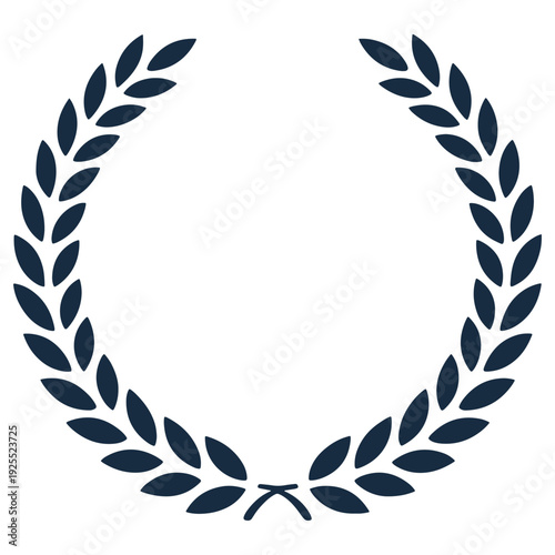 Elegant minimalist laurel wreath vector for awards and achievements
