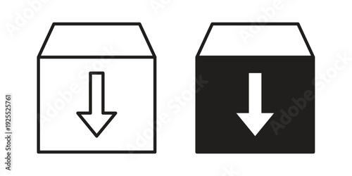 Archive icon vector isolated on white background. Simple icon set.