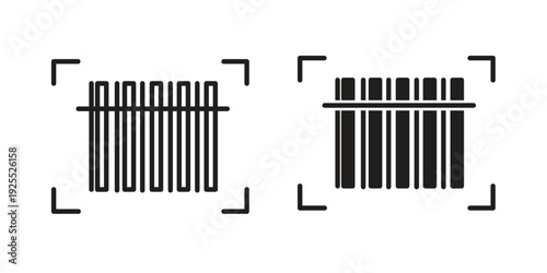 Barcode read icon vector isolated on white background. Simple icon set.