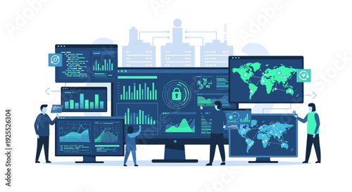 Data analysis and cybersecurity monitoring system.