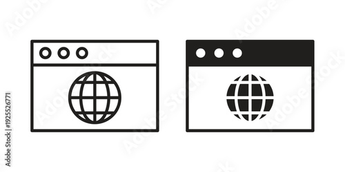 Browser icon vector isolated on white background. Simple icon set.